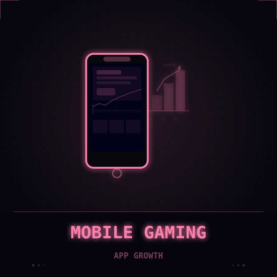 Mobile Gaming and App Growth icon