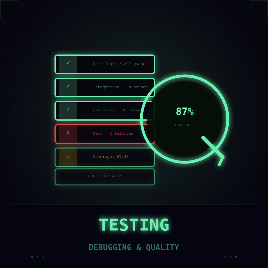Testing Debugging and Quality icon